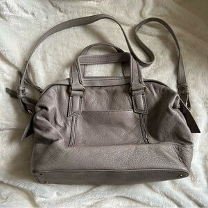 ALCO american leather co gray top zip satchel bag
